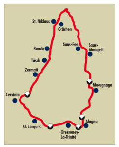 Tour Monte Rosa map